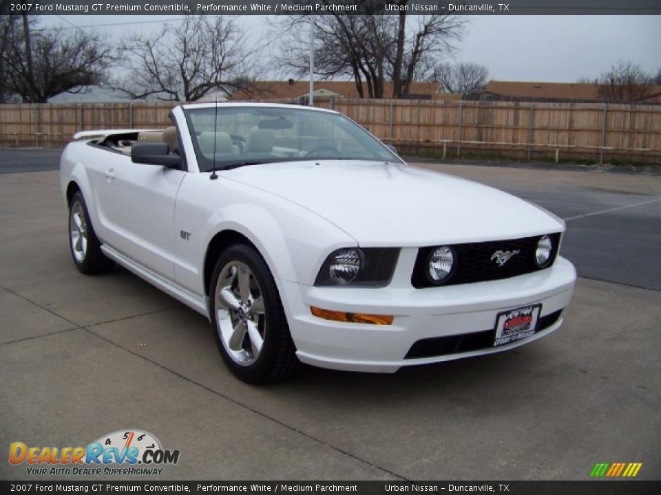 2007 Ford Mustang GT Premium Convertible Performance White / Medium Parchment Photo #3