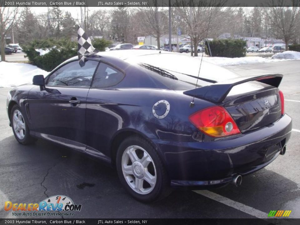 2003 Hyundai Tiburon Carbon Blue / Black Photo #4