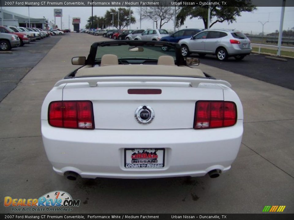 2007 Ford Mustang GT Premium Convertible Performance White / Medium Parchment Photo #5