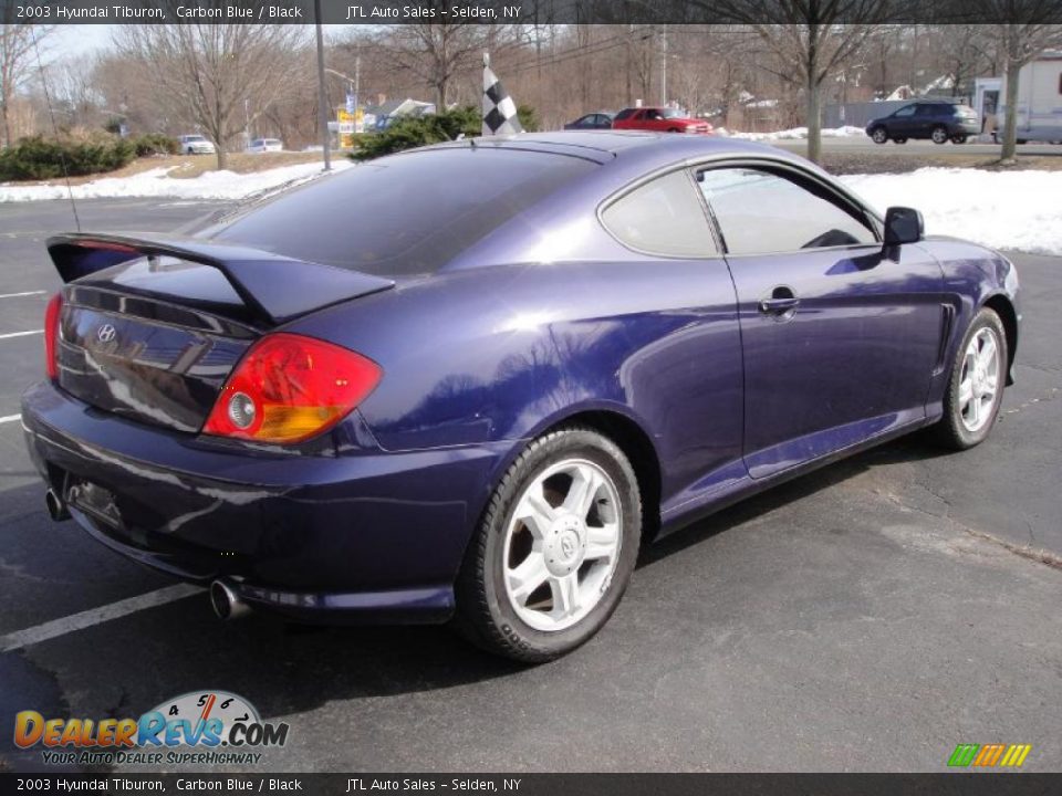 2003 Hyundai Tiburon Carbon Blue / Black Photo #6