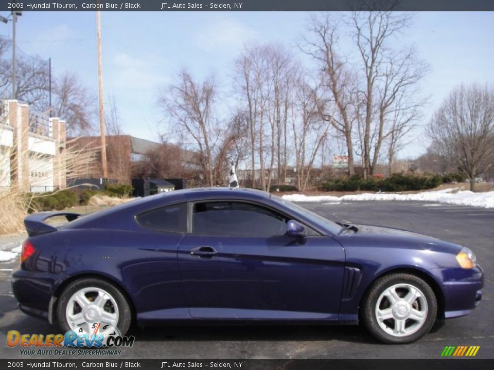 2003 Hyundai Tiburon Carbon Blue / Black Photo #7