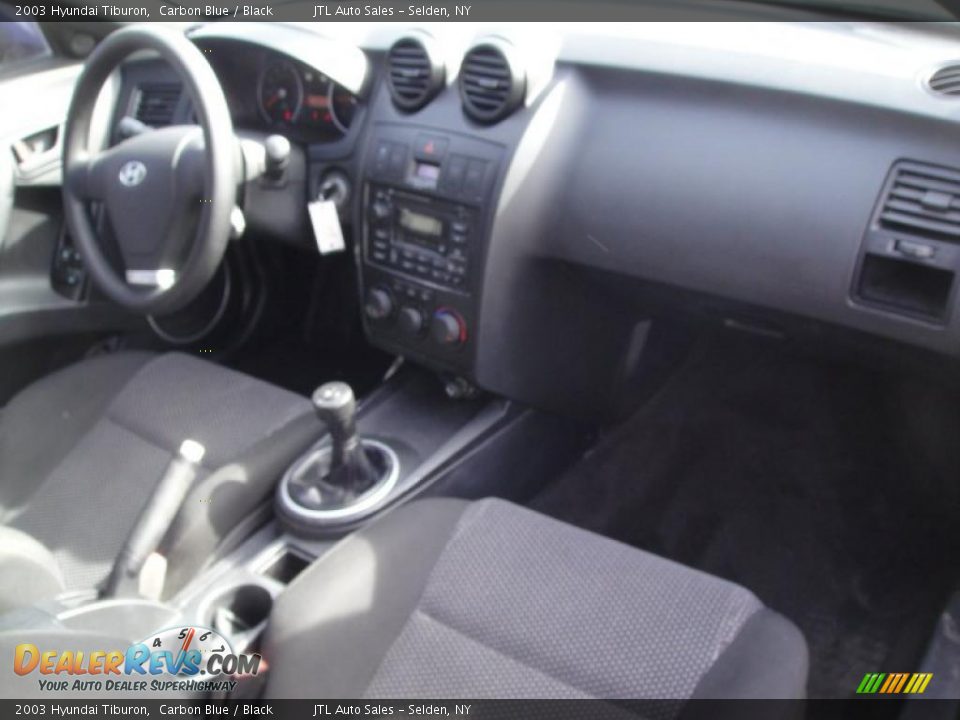2003 Hyundai Tiburon Carbon Blue / Black Photo #9
