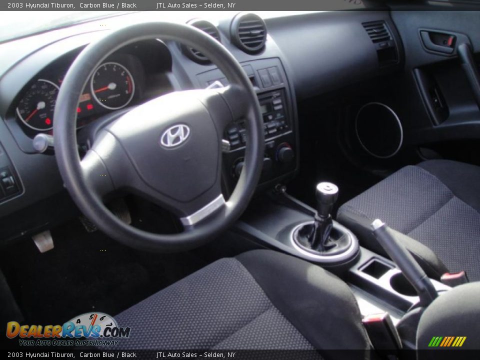 2003 Hyundai Tiburon Carbon Blue / Black Photo #12
