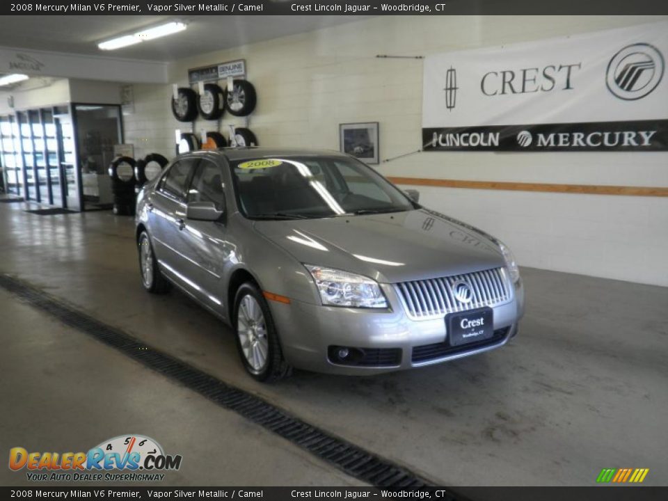 2008 Mercury Milan V6 Premier Vapor Silver Metallic / Camel Photo #1