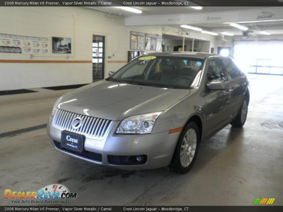 2008 Mercury Milan V6 Premier Vapor Silver Metallic / Camel Photo #2