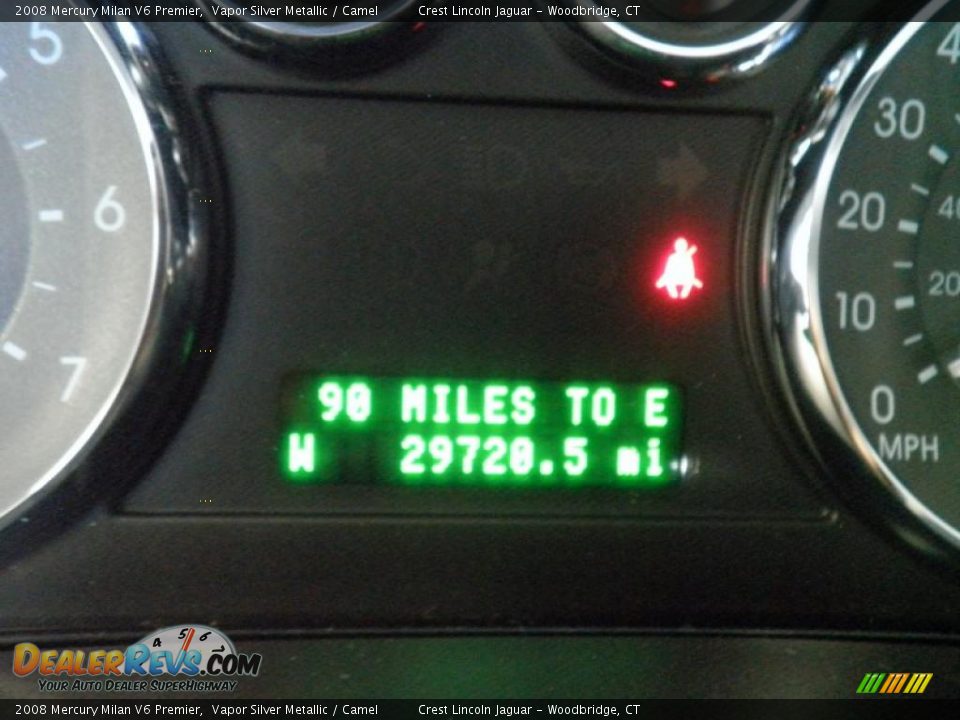 2008 Mercury Milan V6 Premier Vapor Silver Metallic / Camel Photo #8