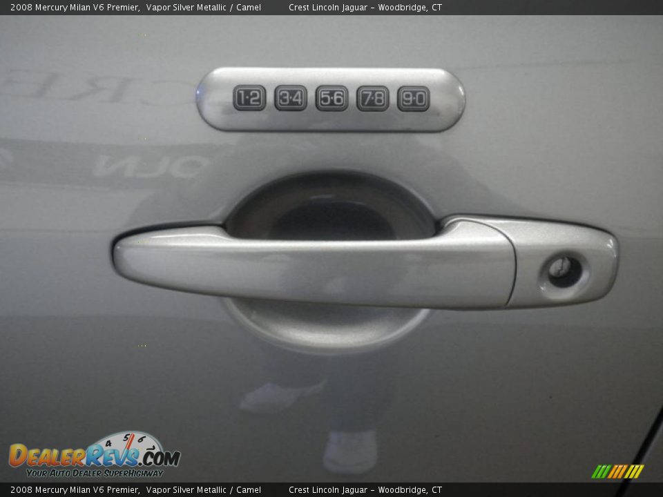 2008 Mercury Milan V6 Premier Vapor Silver Metallic / Camel Photo #9