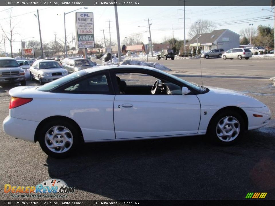 2002 Saturn S Series SC2 Coupe White / Black Photo #6