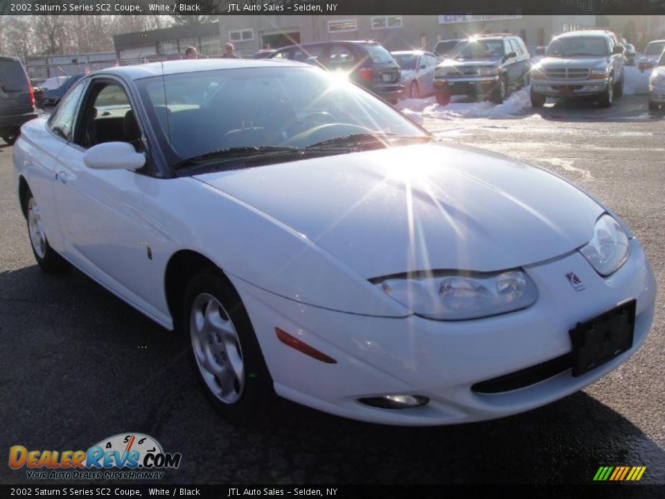 2002 Saturn S Series SC2 Coupe White / Black Photo #7