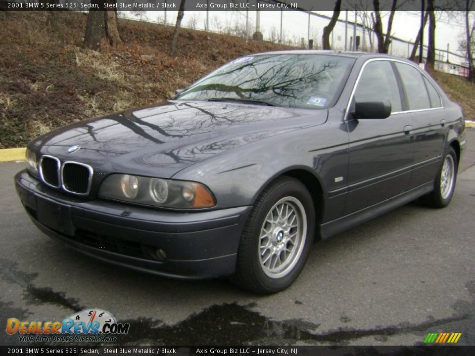 2001 BMW 5 Series 525i Sedan Steel Blue Metallic / Black Photo #1
