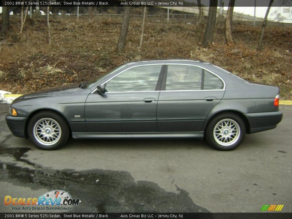 2001 BMW 5 Series 525i Sedan Steel Blue Metallic / Black Photo #3
