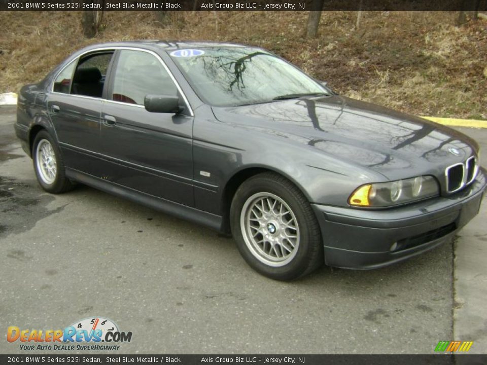 2001 BMW 5 Series 525i Sedan Steel Blue Metallic / Black Photo #10