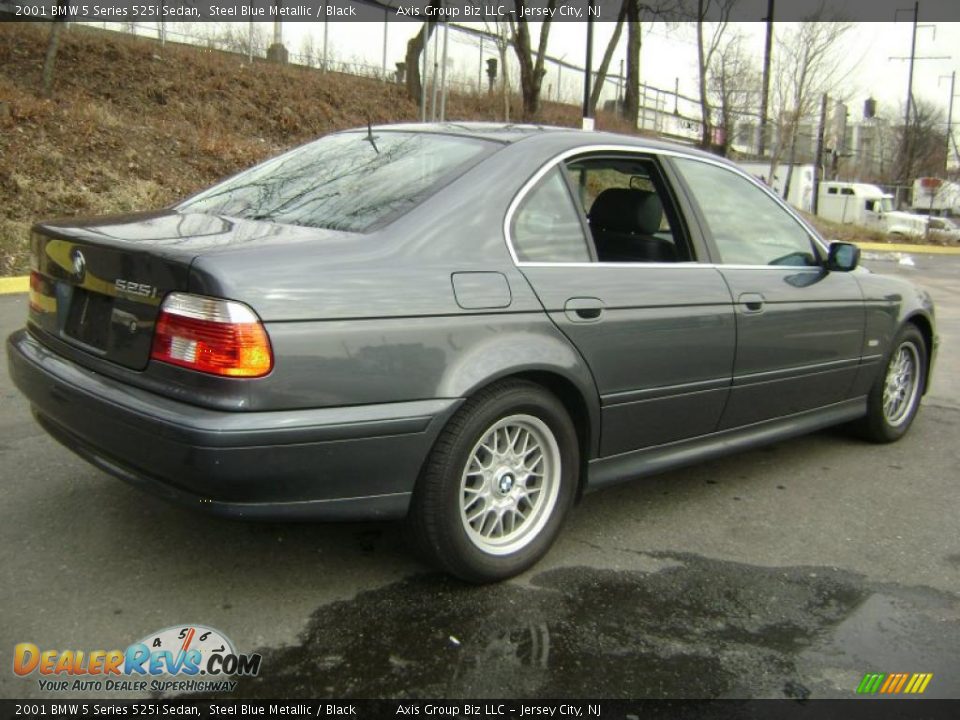2001 BMW 5 Series 525i Sedan Steel Blue Metallic / Black Photo #11