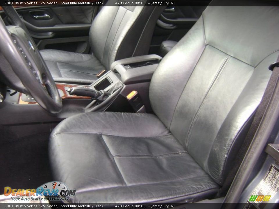 2001 BMW 5 Series 525i Sedan Steel Blue Metallic / Black Photo #12