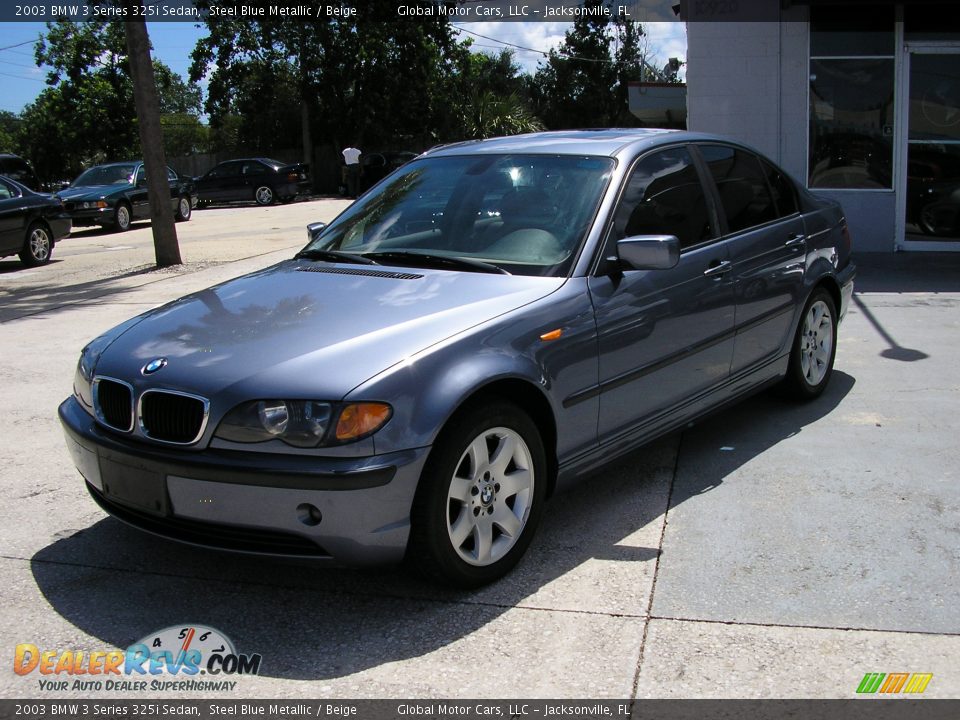 2003 BMW 3 Series 325i Sedan Steel Blue Metallic / Beige Photo #1