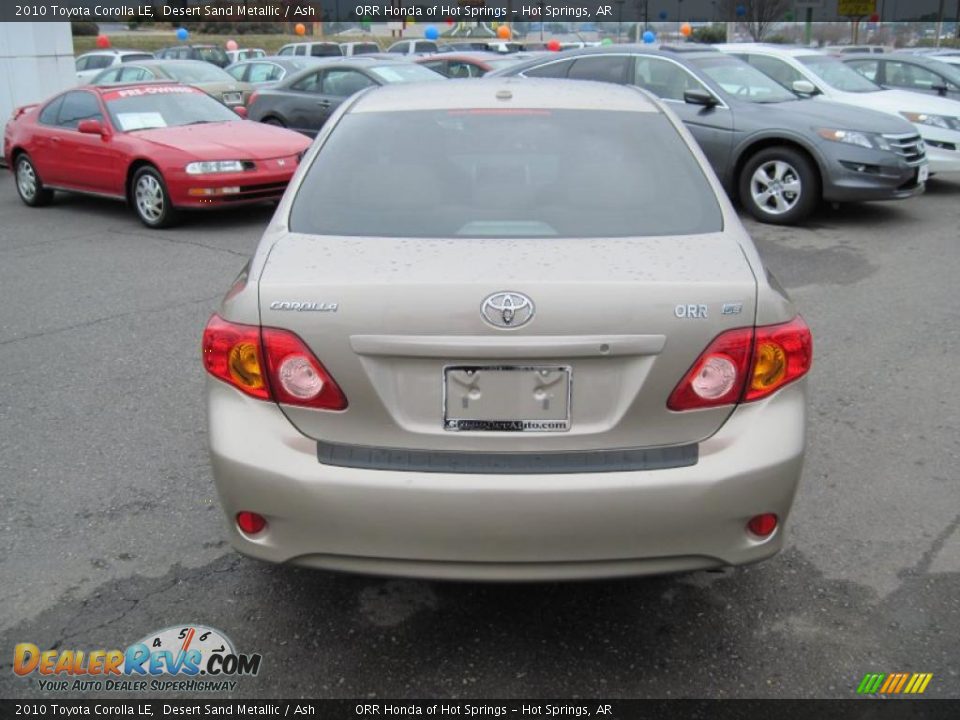 2010 Toyota Corolla LE Desert Sand Metallic / Ash Photo #4