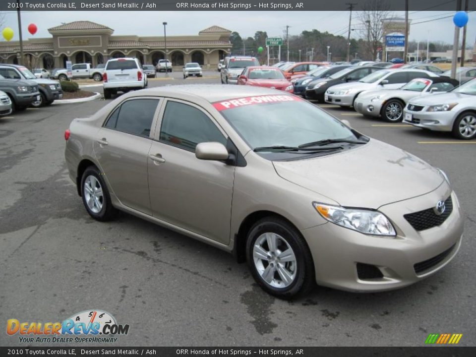 2010 Toyota Corolla LE Desert Sand Metallic / Ash Photo #7