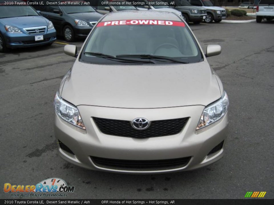 2010 Toyota Corolla LE Desert Sand Metallic / Ash Photo #8