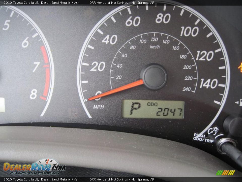 2010 Toyota Corolla LE Desert Sand Metallic / Ash Photo #17
