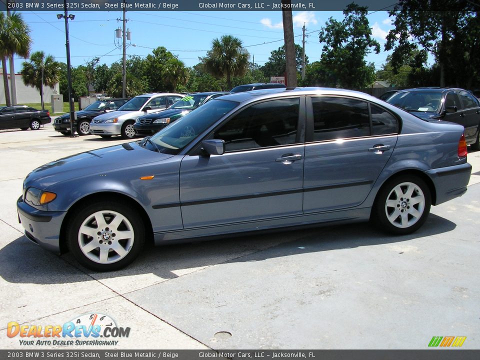 2003 BMW 3 Series 325i Sedan Steel Blue Metallic / Beige Photo #3