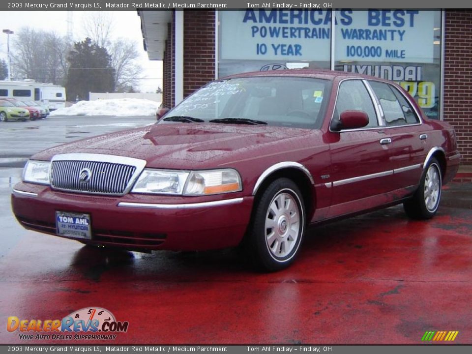 2003 Mercury Grand Marquis LS Matador Red Metallic / Medium Parchment Photo #1