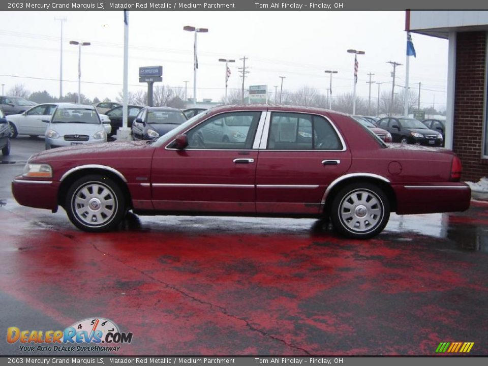 2003 Mercury Grand Marquis LS Matador Red Metallic / Medium Parchment Photo #2