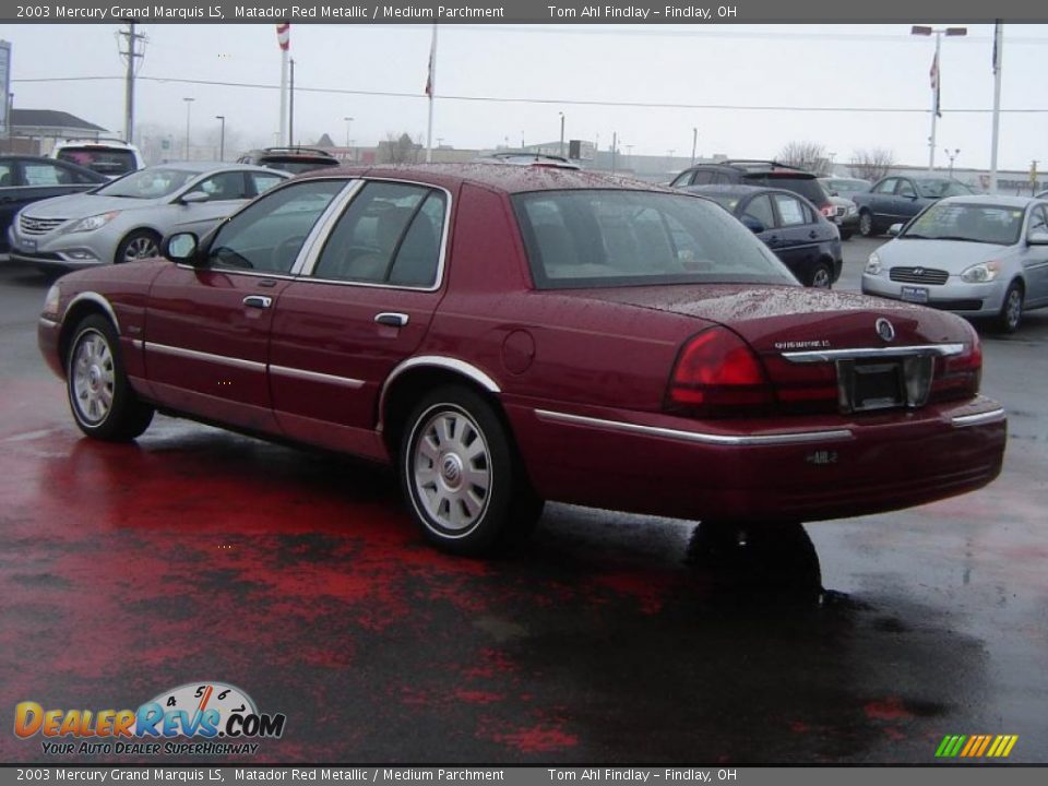 2003 Mercury Grand Marquis LS Matador Red Metallic / Medium Parchment Photo #3