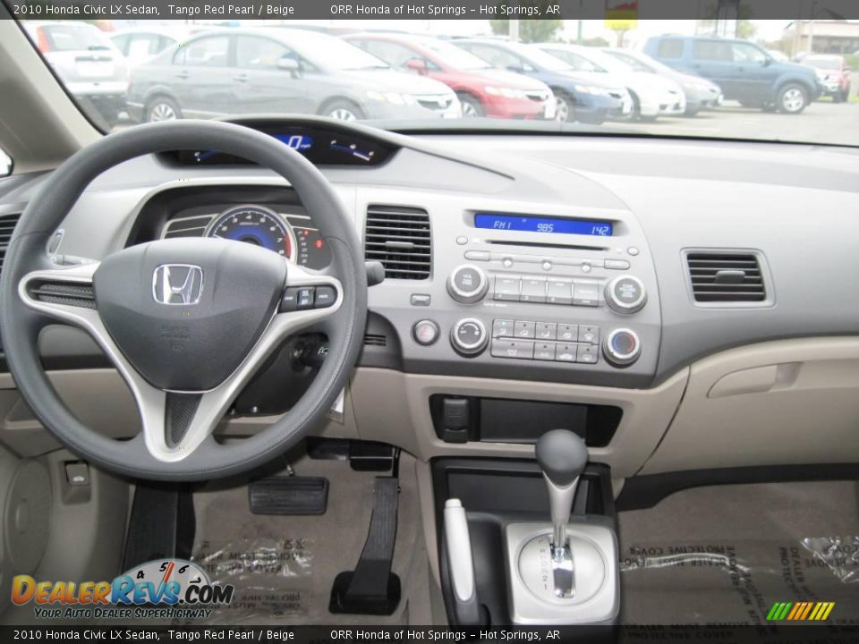 2010 Honda Civic LX Sedan Tango Red Pearl / Beige Photo #5