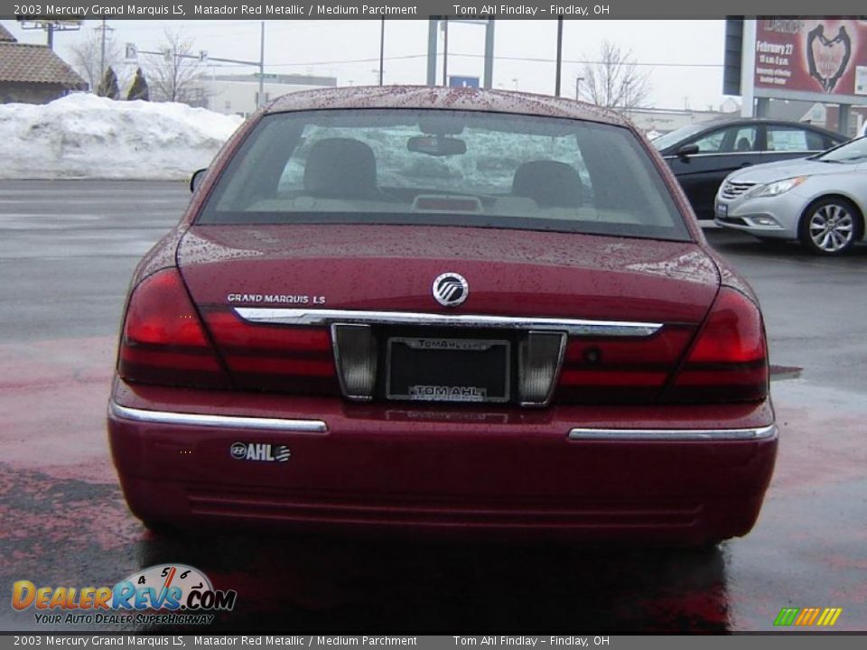 2003 Mercury Grand Marquis LS Matador Red Metallic / Medium Parchment Photo #4