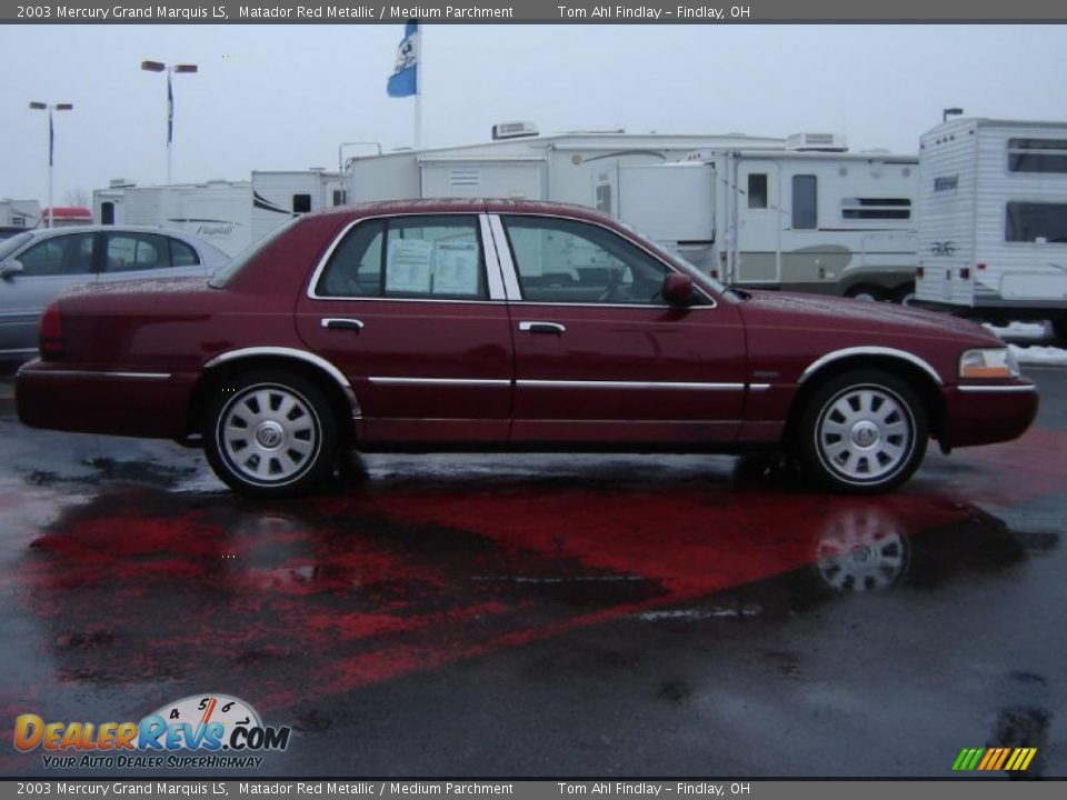 2003 Mercury Grand Marquis LS Matador Red Metallic / Medium Parchment Photo #6