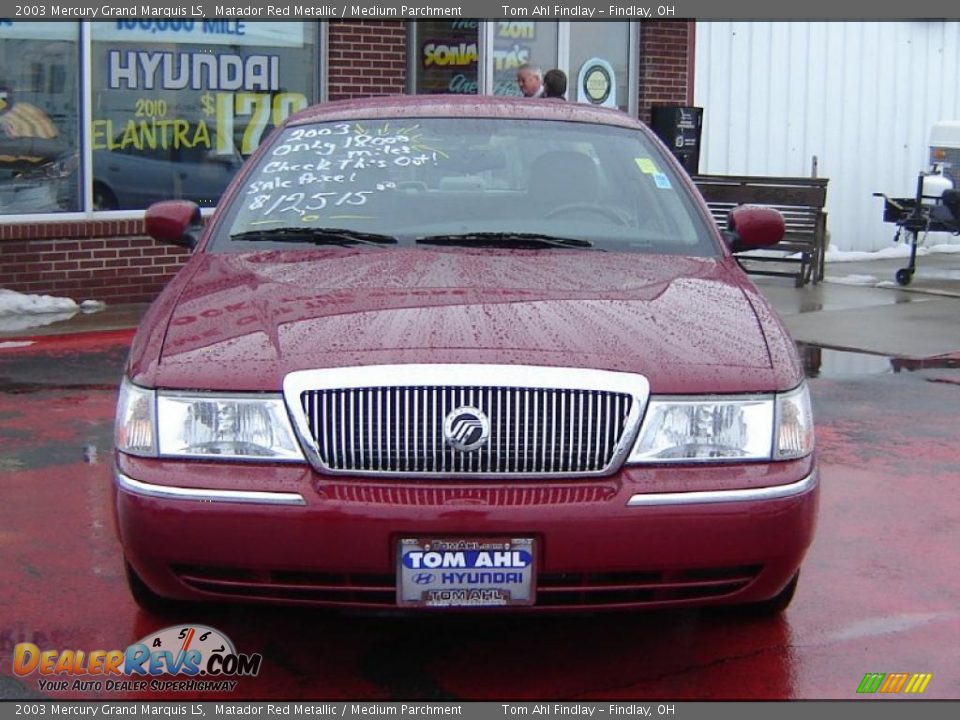 2003 Mercury Grand Marquis LS Matador Red Metallic / Medium Parchment Photo #8