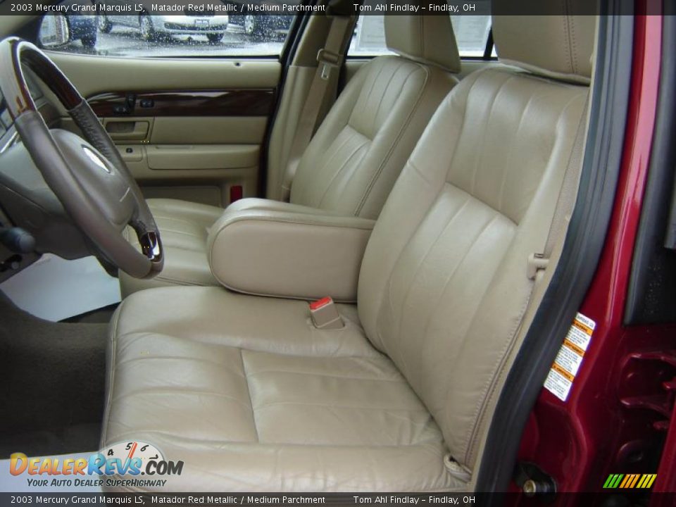 2003 Mercury Grand Marquis LS Matador Red Metallic / Medium Parchment Photo #9