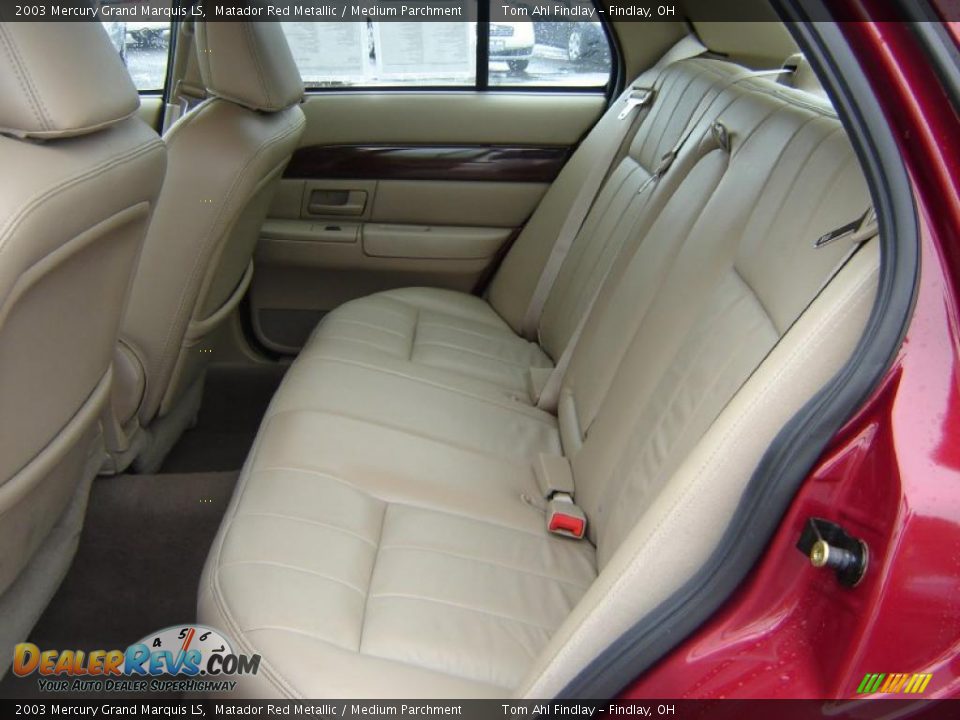 2003 Mercury Grand Marquis LS Matador Red Metallic / Medium Parchment Photo #10