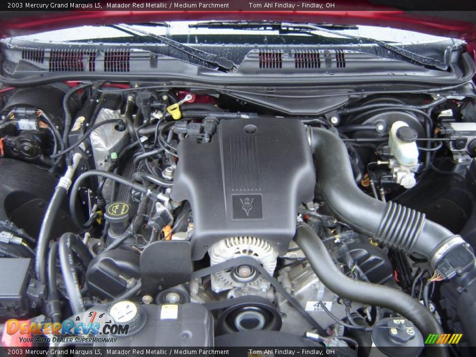 2003 Mercury Grand Marquis LS Matador Red Metallic / Medium Parchment Photo #14