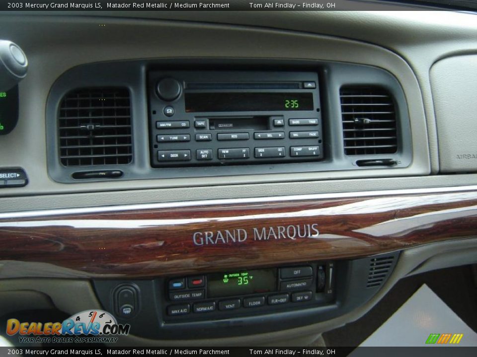2003 Mercury Grand Marquis LS Matador Red Metallic / Medium Parchment Photo #18