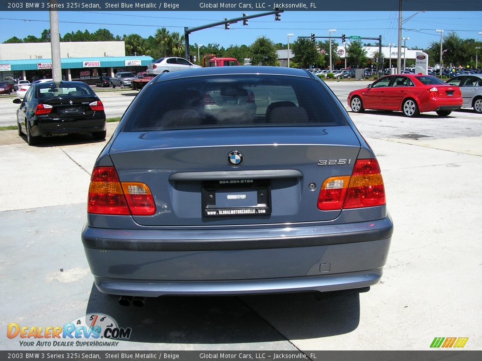 2003 BMW 3 Series 325i Sedan Steel Blue Metallic / Beige Photo #5