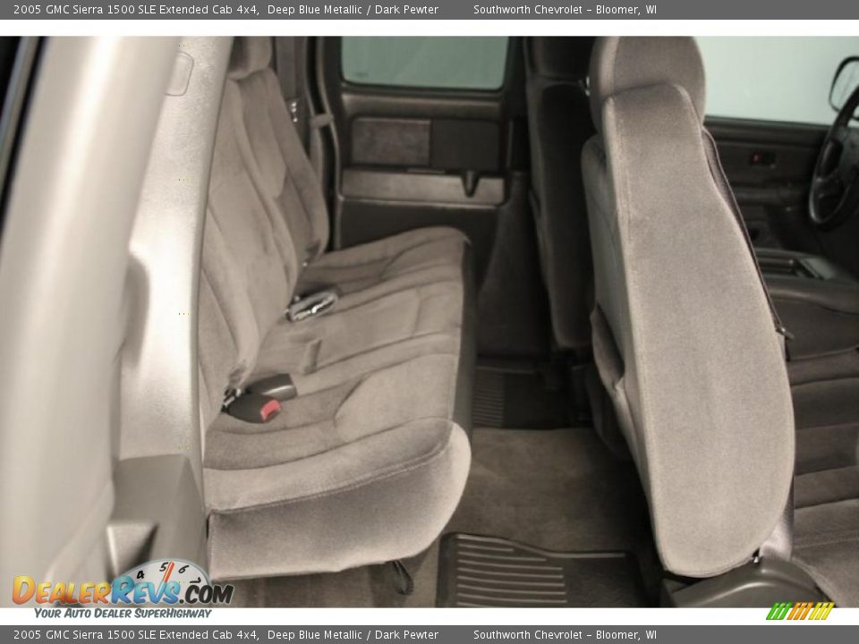 2005 GMC Sierra 1500 SLE Extended Cab 4x4 Deep Blue Metallic / Dark Pewter Photo #6