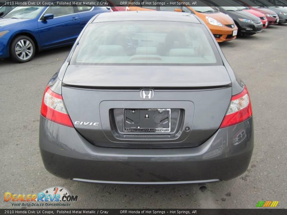 2010 Honda Civic LX Coupe Polished Metal Metallic / Gray Photo #4