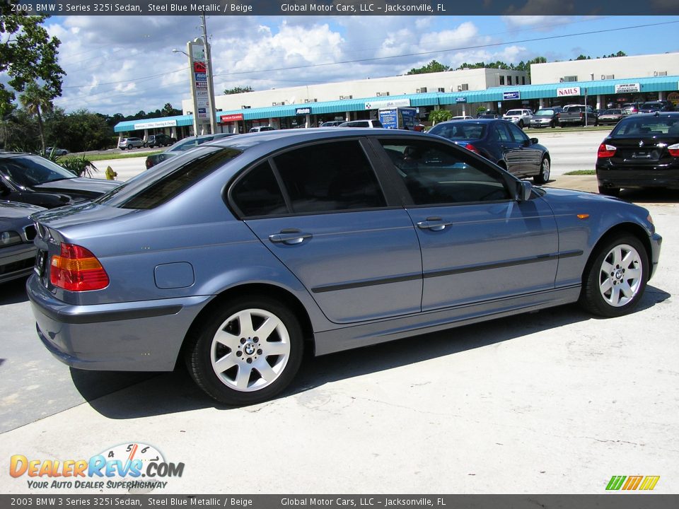 2003 BMW 3 Series 325i Sedan Steel Blue Metallic / Beige Photo #6