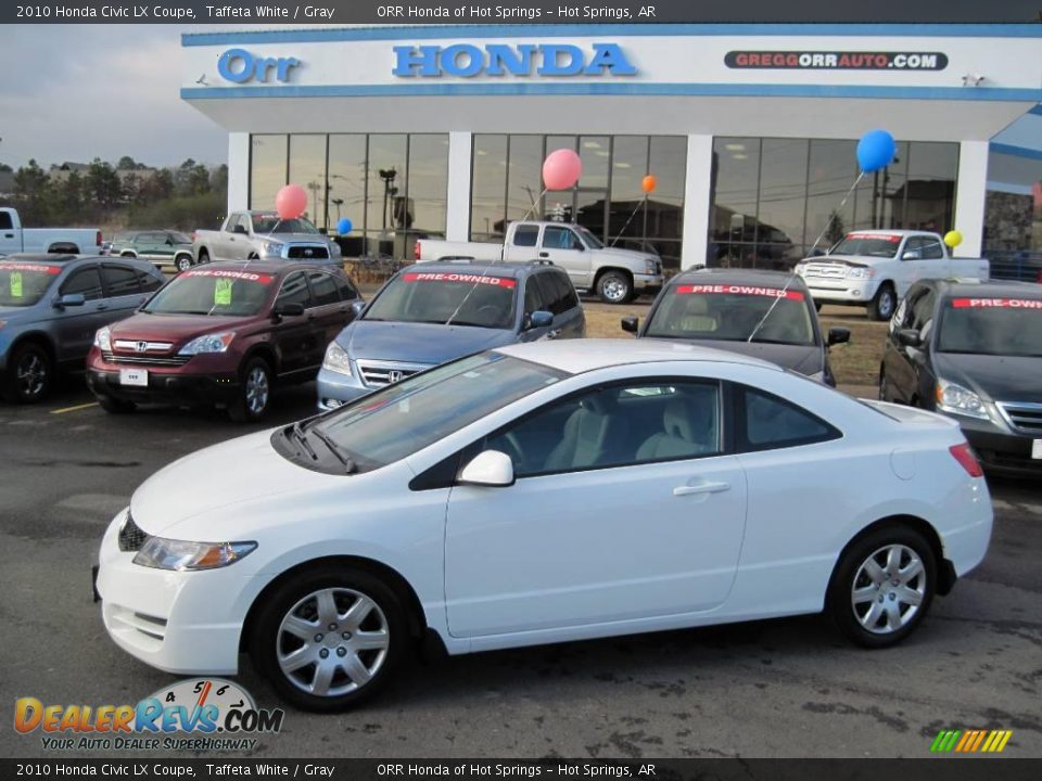 2010 Honda Civic LX Coupe Taffeta White / Gray Photo #1