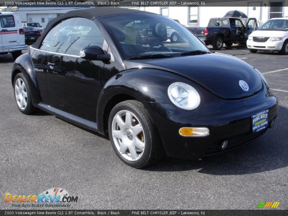 2003 Volkswagen New Beetle GLS 1.8T Convertible Black / Black Photo #3