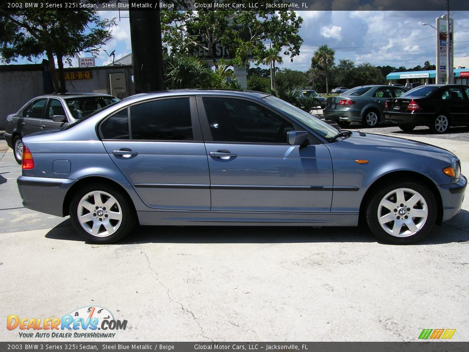 2003 BMW 3 Series 325i Sedan Steel Blue Metallic / Beige Photo #7