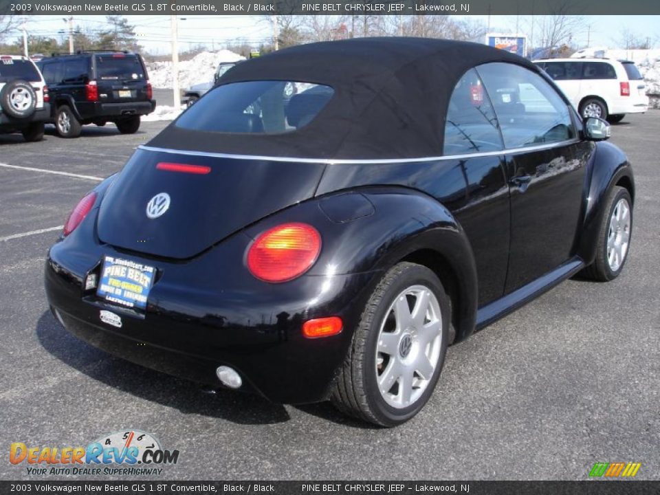2003 Volkswagen New Beetle GLS 1.8T Convertible Black / Black Photo #4