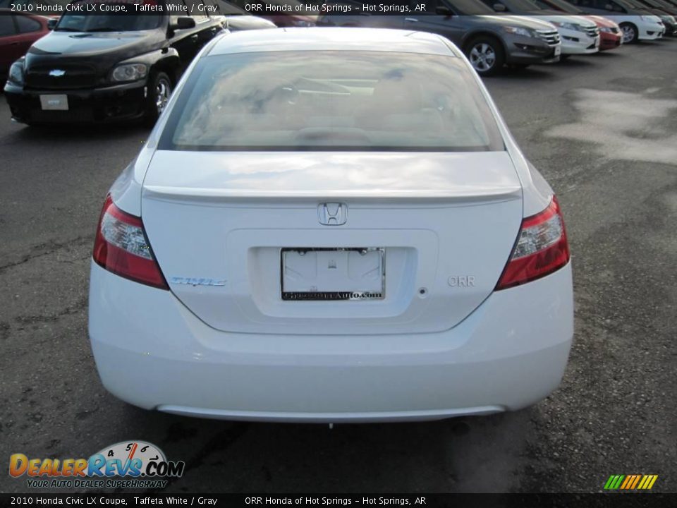 2010 Honda Civic LX Coupe Taffeta White / Gray Photo #4