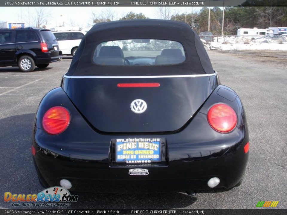 2003 Volkswagen New Beetle GLS 1.8T Convertible Black / Black Photo #5