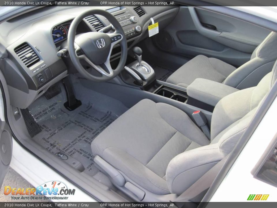 2010 Honda Civic LX Coupe Taffeta White / Gray Photo #5