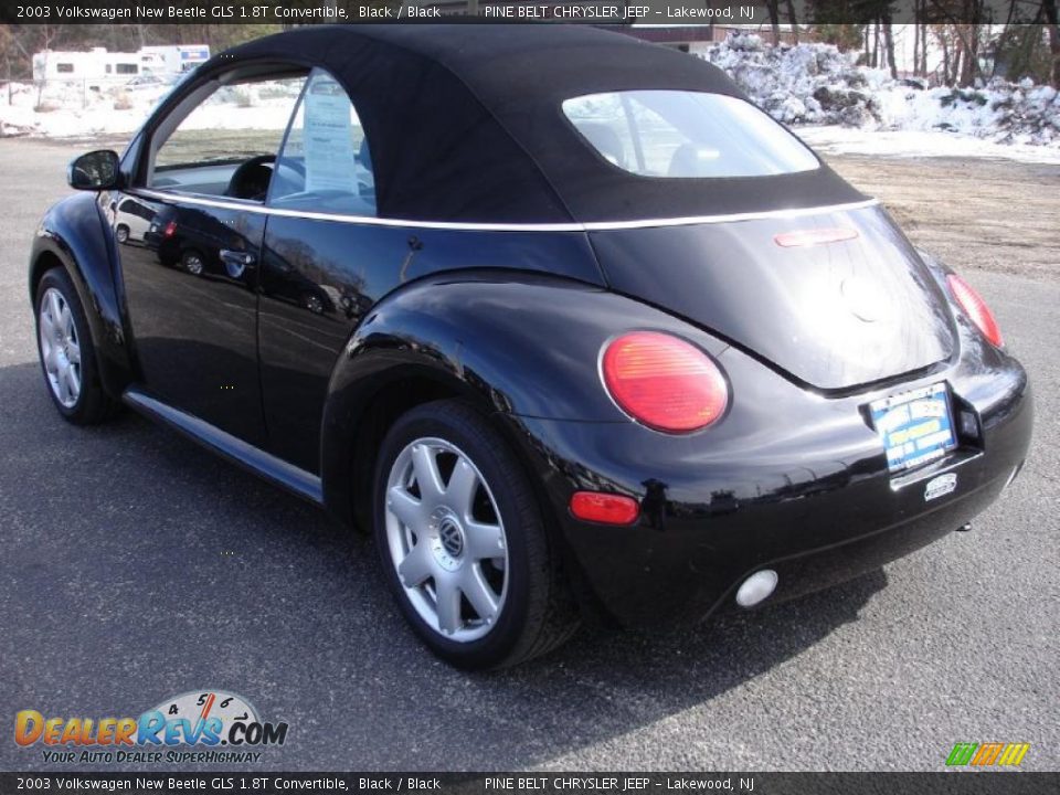 2003 Volkswagen New Beetle GLS 1.8T Convertible Black / Black Photo #6