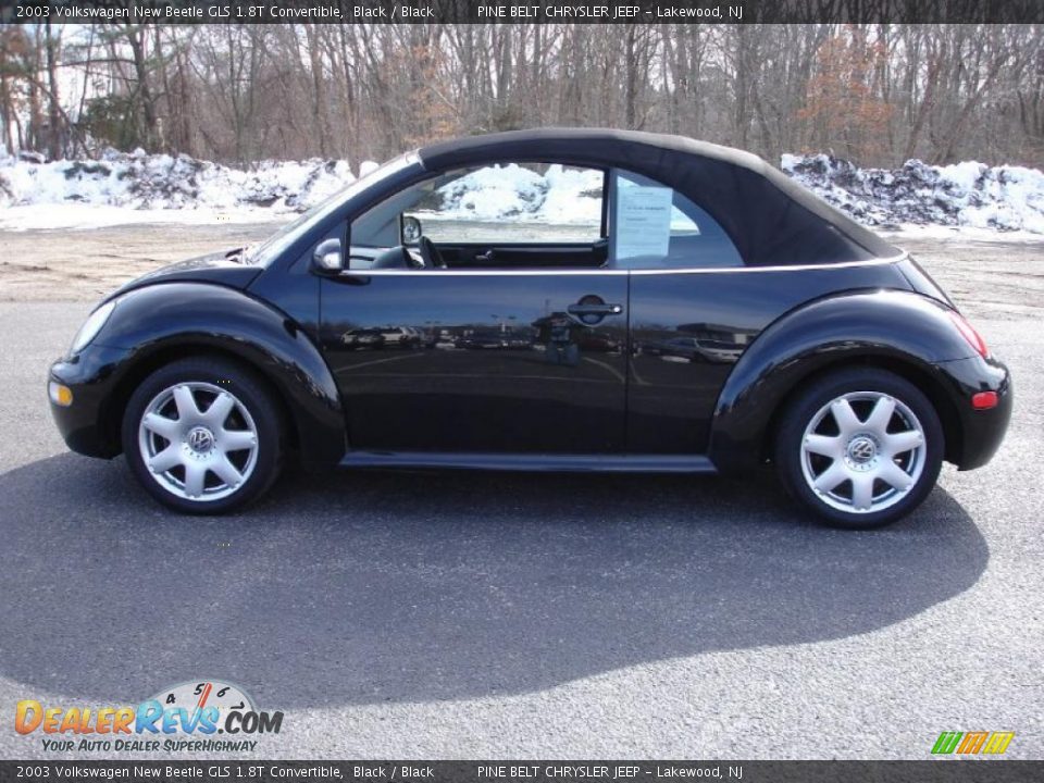 2003 Volkswagen New Beetle GLS 1.8T Convertible Black / Black Photo #8