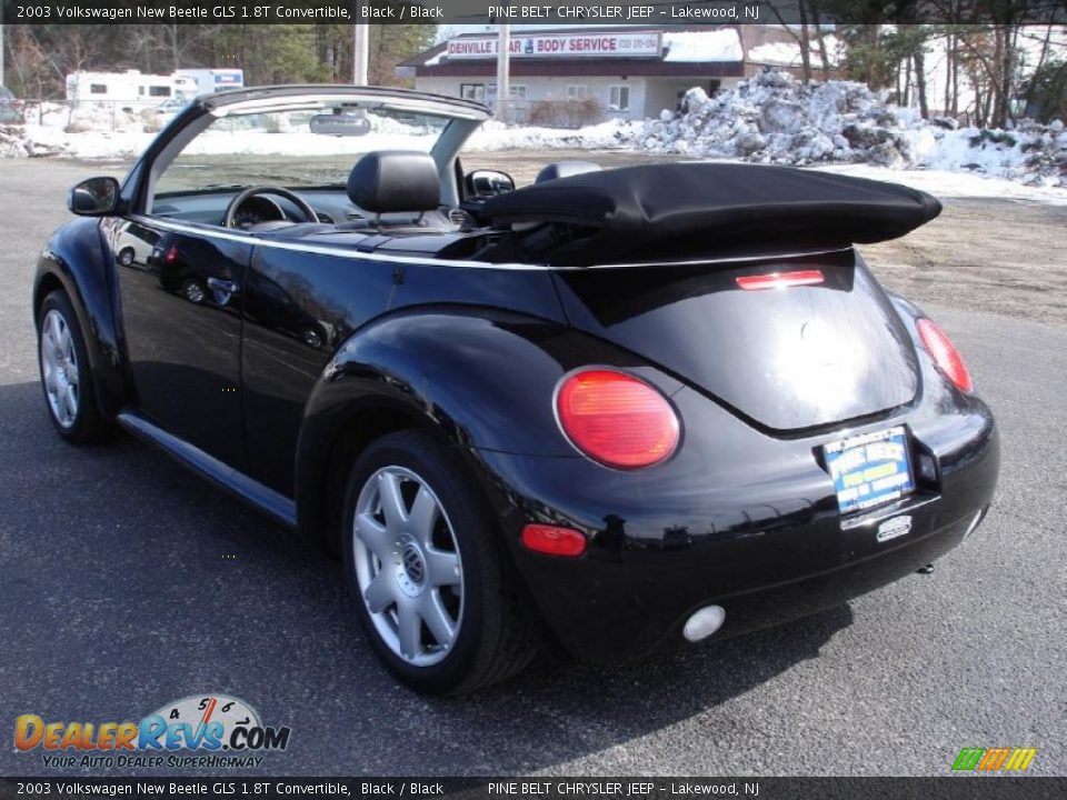 2003 Volkswagen New Beetle GLS 1.8T Convertible Black / Black Photo #11
