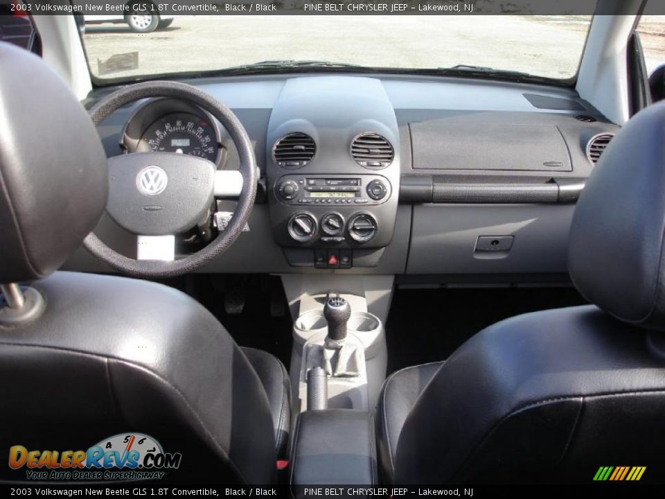 2003 Volkswagen New Beetle GLS 1.8T Convertible Black / Black Photo #12